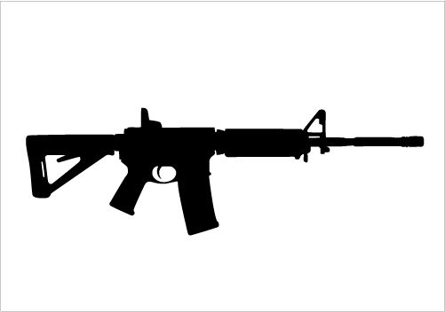 Clip Arts Related To : M4 carbine Airsoft gun Hop-up Metal - AR-15 Guns Cli...