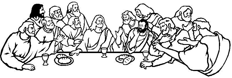 The Last Supper Black And White Clipart