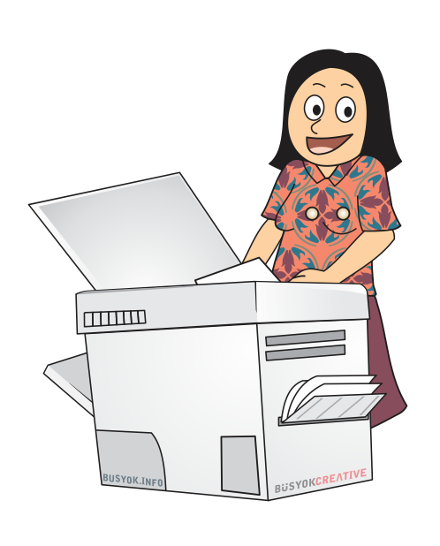 Arteclip by Busyok Creative: Woman while operating a photo copier 