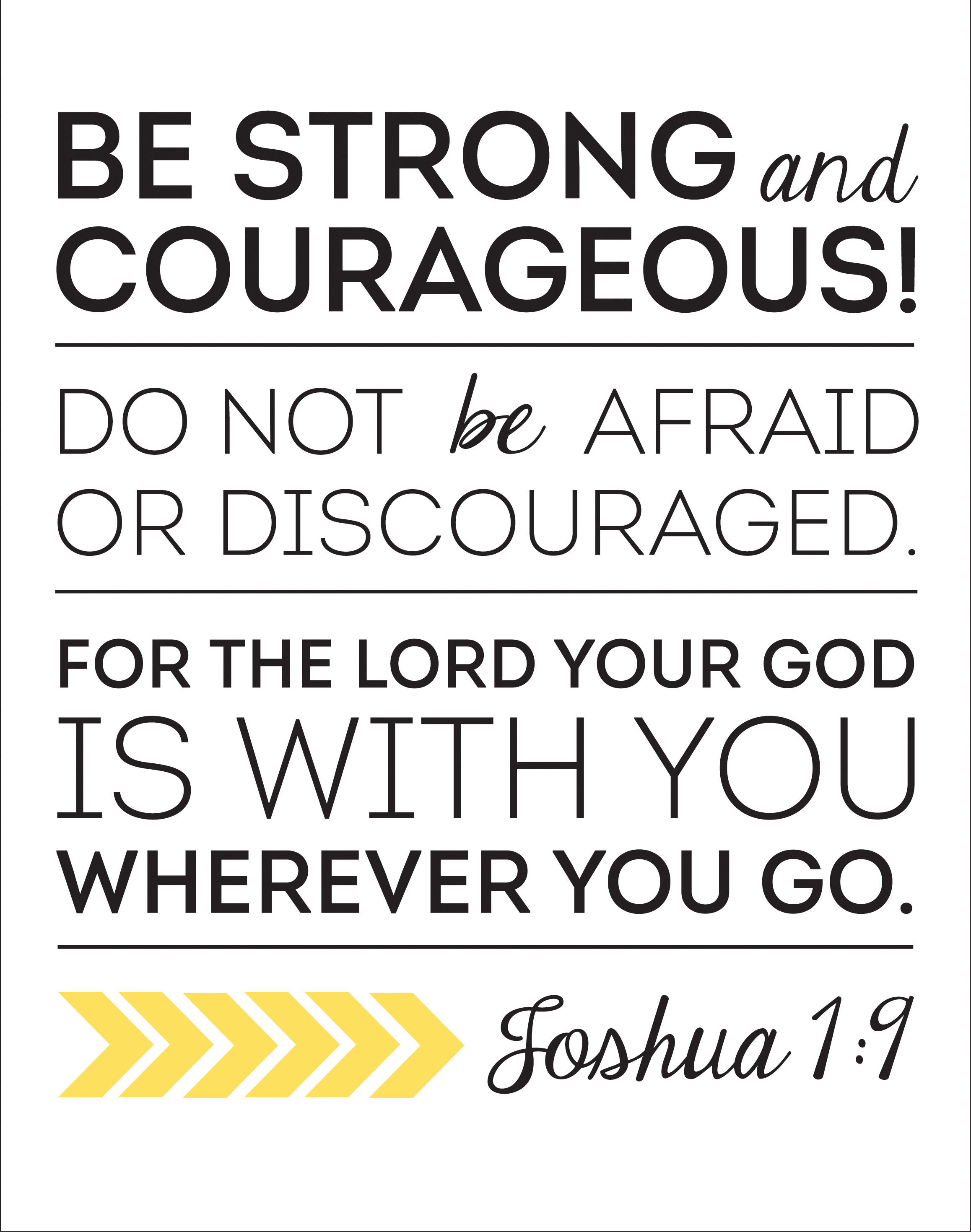 printable bible verse joshua 1 9 - Clip Art Library