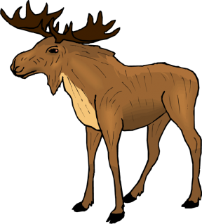 Moose Clipart Black And White