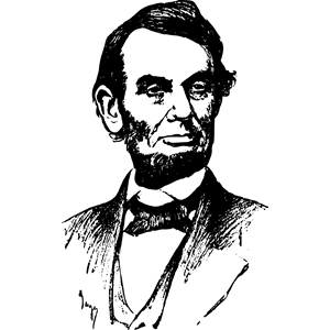 Abraham Lincoln Face clipart, cliparts of Abraham Lincoln Face