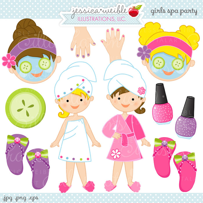 Spa Party Clipart