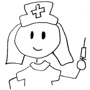 staff nurse clipart black