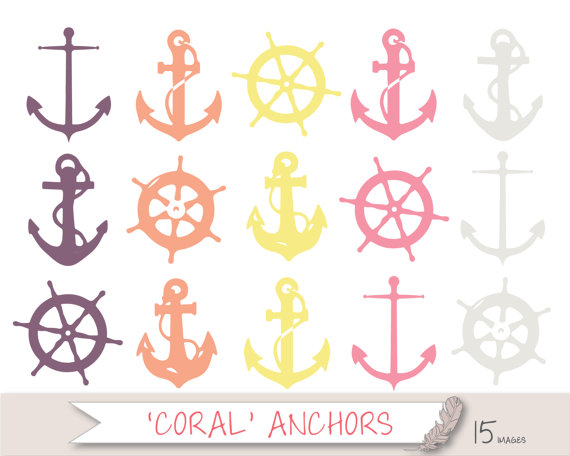 Anchor Clipart Clip Art Nautical Clipart Clip Art by PrintMakeLove