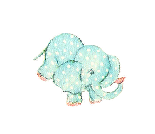 Antique Image: Vintage Baby Scrapbooking Clip Art Blue Elephant Toy