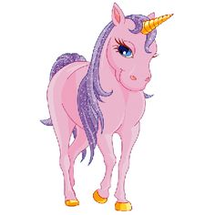 Clip Art Unicorn This cute cartoon unicorn clip