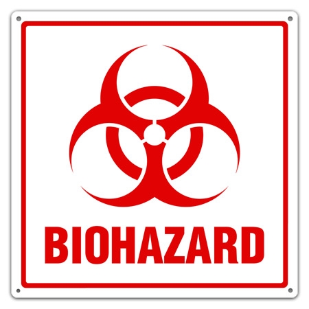 Biohazard Symbol Sign With Text, Biohazard Utility Sign, Biohazard