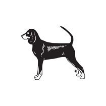 Black Coonhound Dog Breed Pet Art For Custom Engraved Gifts