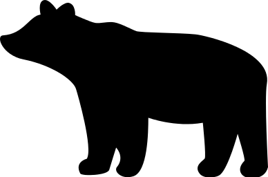 Standing Bear Silhouette Clipart