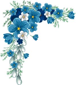 pretty little flowers/blue and white. pretty for wine glasses