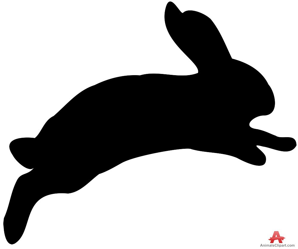 Rabbit silhouette clip art