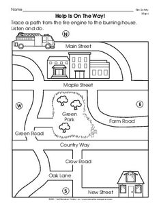 Town map clipart black and white