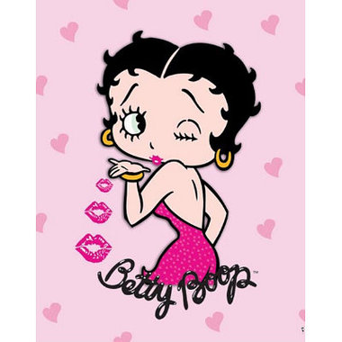 Betty Boop Poster Blowing Kisses Sexy Cartoon Heart Hot Clipart