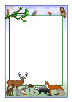 forest animals border design - Clip Art Library