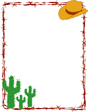 Old West Border Clipart