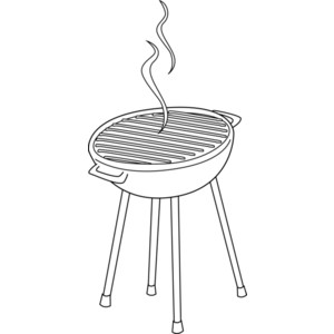 Bbq grill clipart black and white
