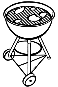 Bbq Black And White Clipart