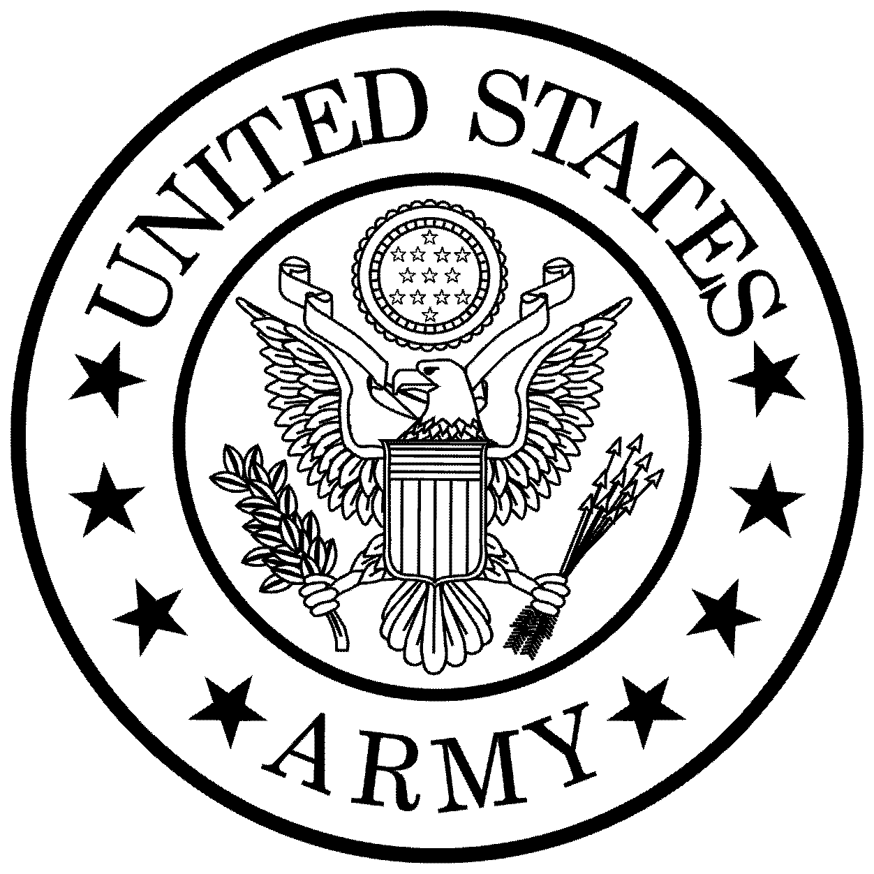 Us Army Logo Dxf File Clip Art Library