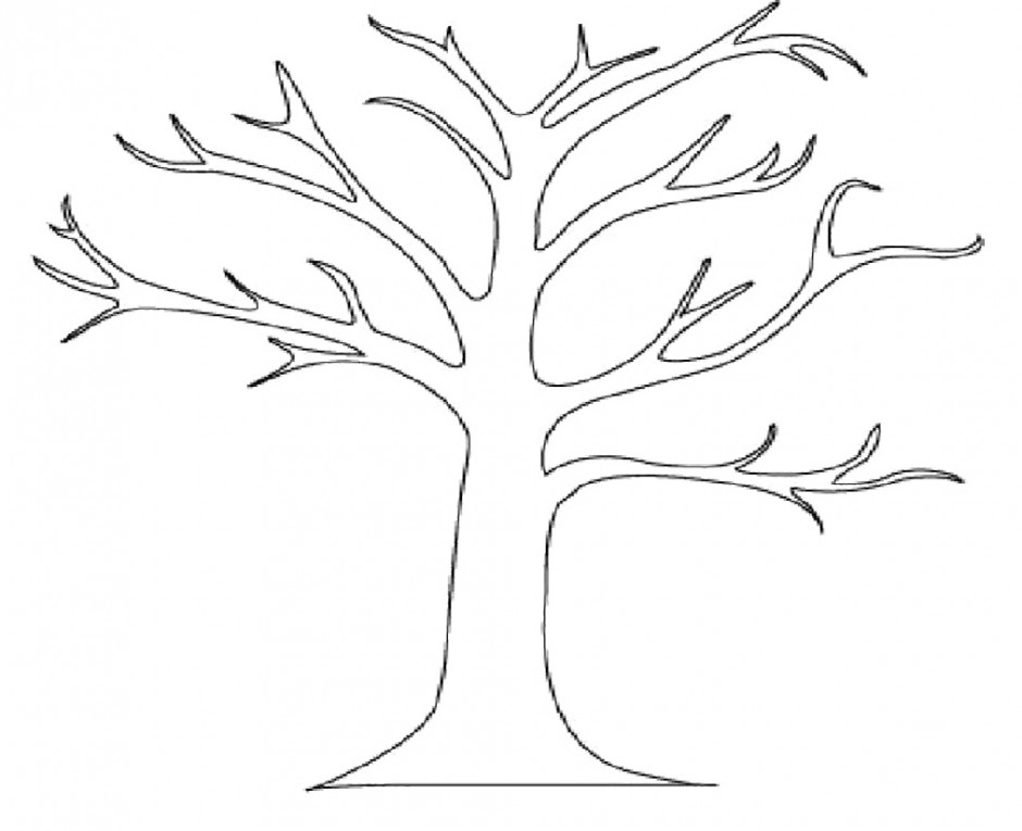 tree picture for colouring - Clip Art Library