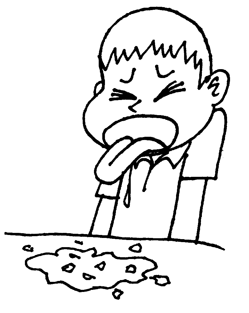 Throwing up clipart cartoon