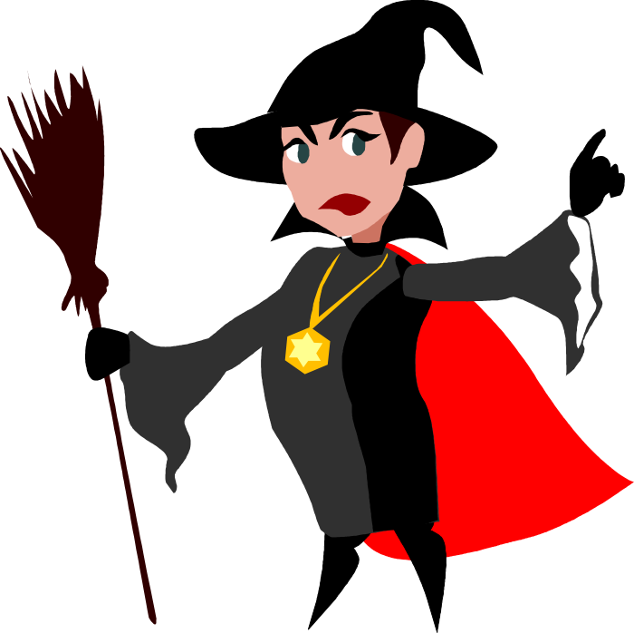 Clipart with transparent background witch