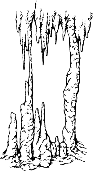 Stalactites And Stalagmites Clip Art Sketch Coloring Page