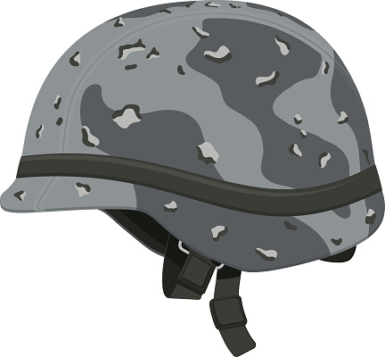 Army helmet clipart black and white