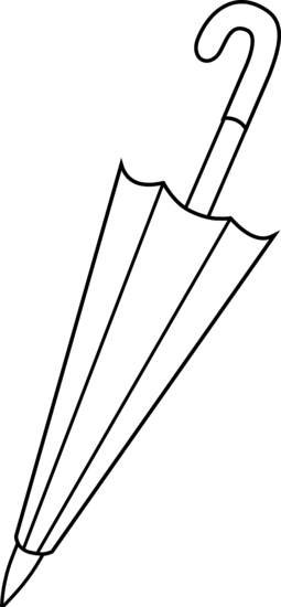Umbrella Black And White Clipart