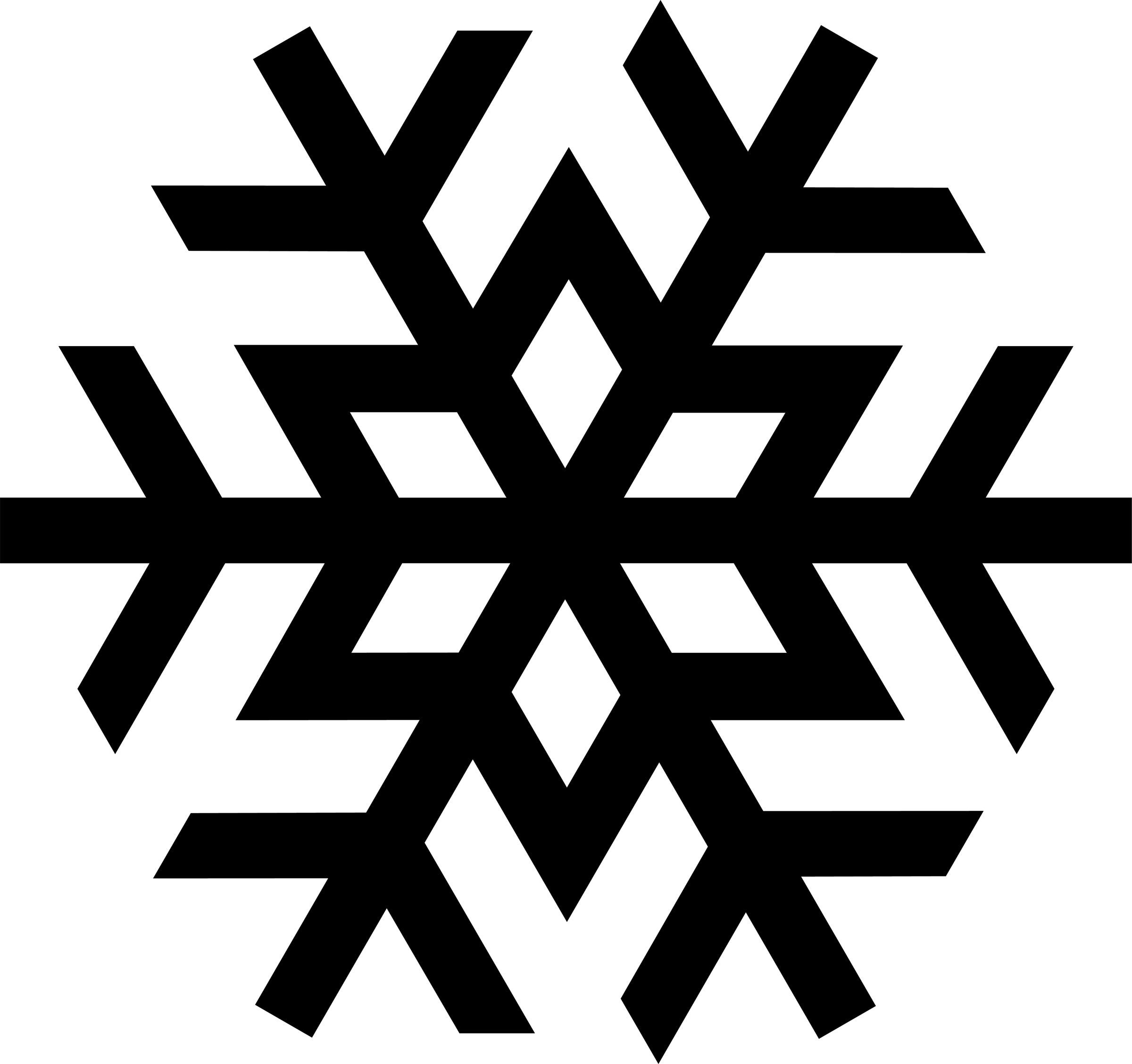 Black christmas snowflake clipart