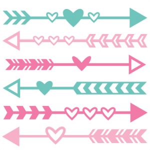 Valentine Arrow Set SVG scrapbook cut file cute clipart files for
