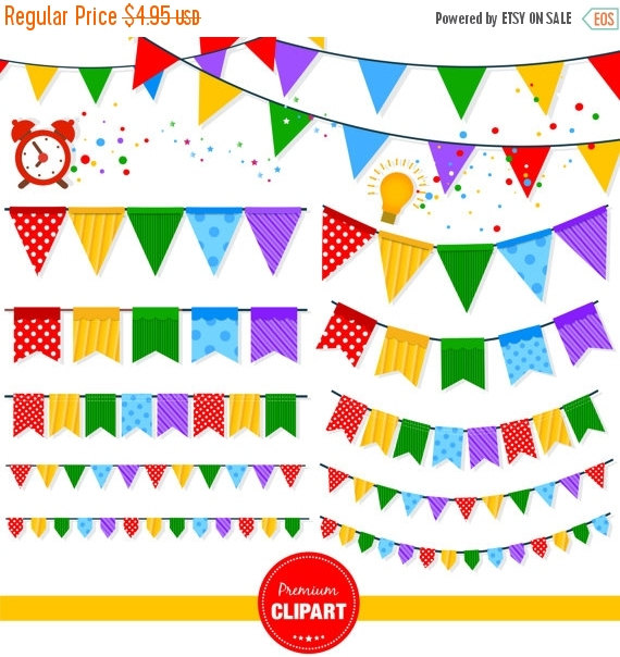 70% OFF SALE Back to school bunting banners by PremiumClipart