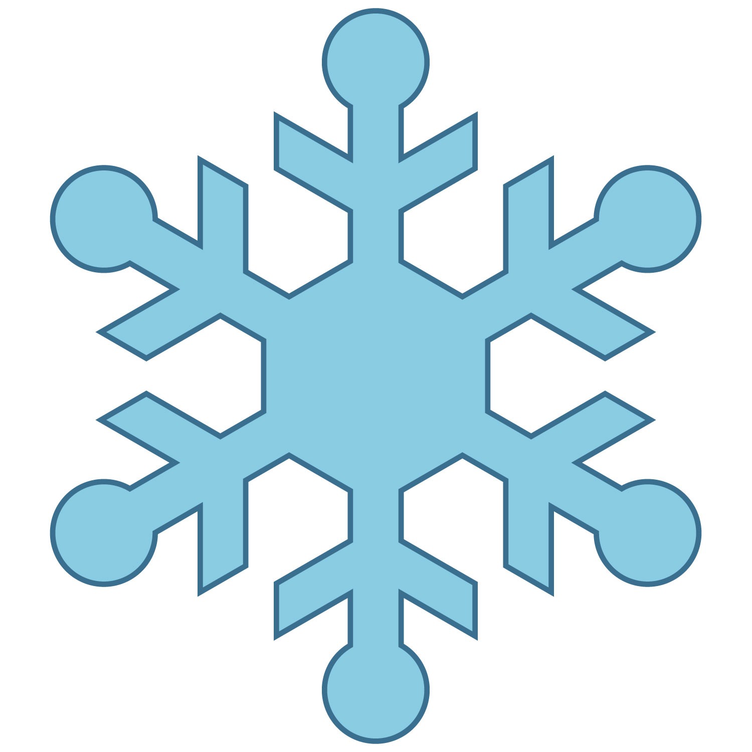 big snowflakes clipart