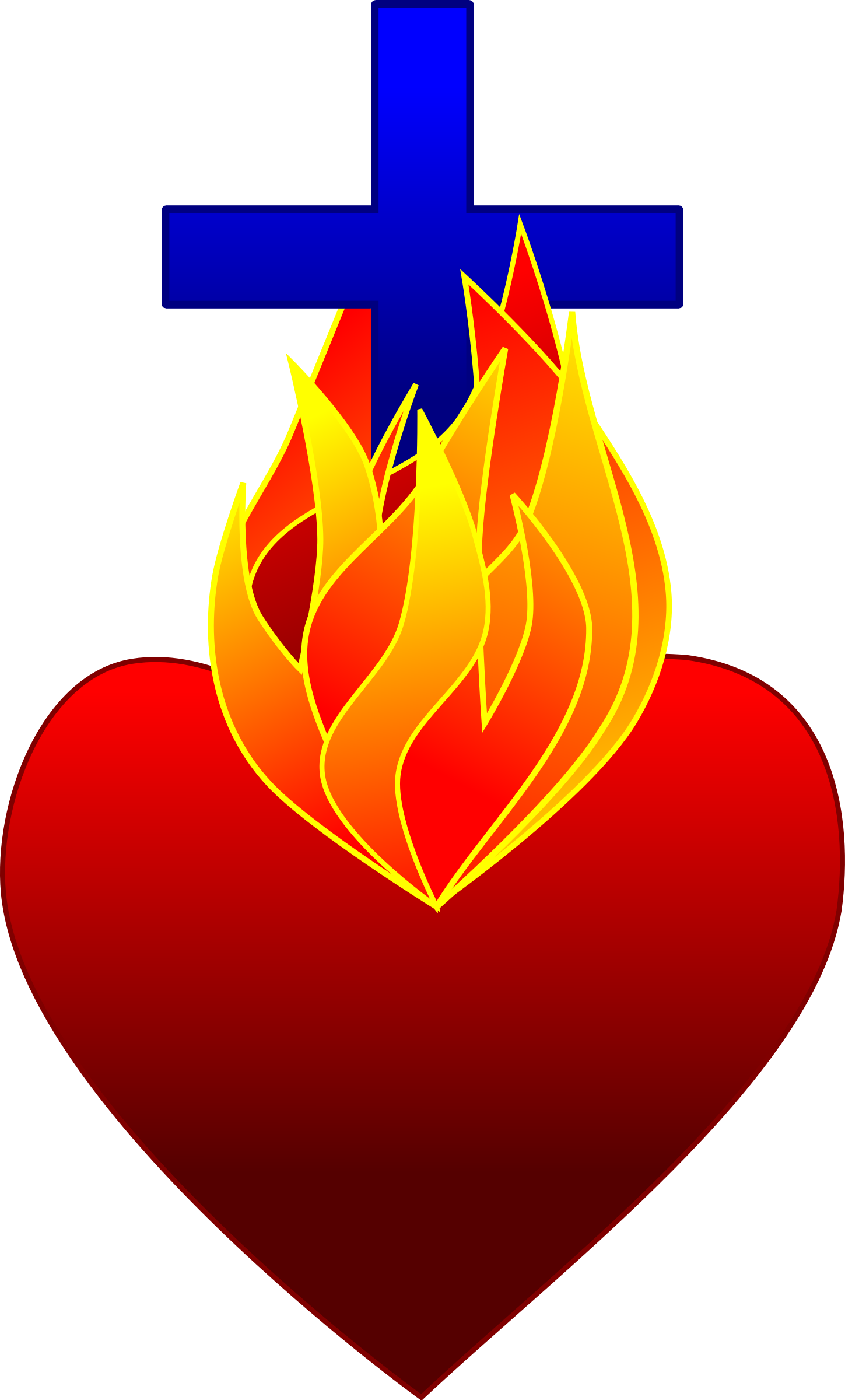 Heart and Flame Clip Art � Clipart Free Download
