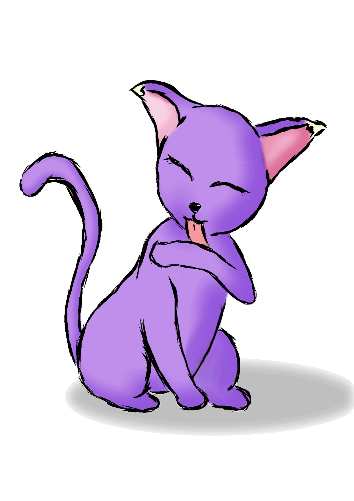 Animated Cute Cat Gif : Cat Gif Animated Cats Cute Cartoon Gifs Kawaii 