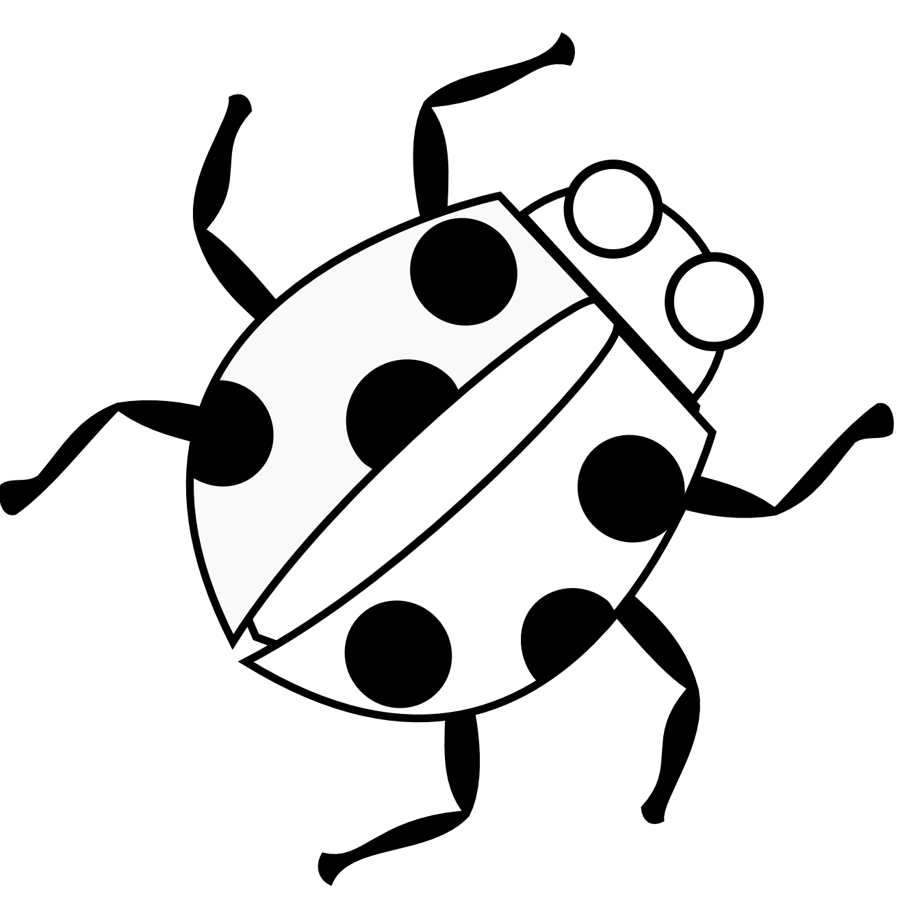 Black And White Ladybug Clip Art