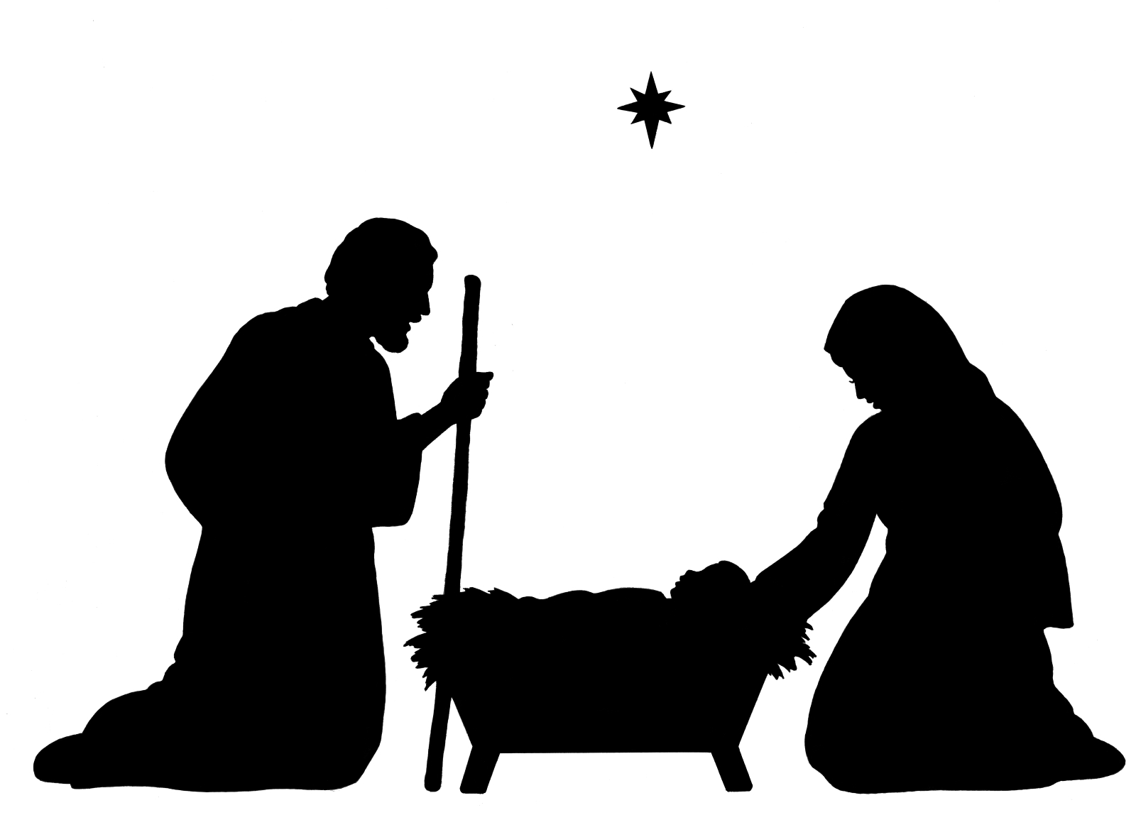 Nativity of Jesus Nativity scene Silhouette Manger Clip art star