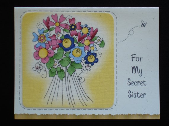 Secret Sister Birthday Card By Lynelle Fb45 Designed With Fabric
