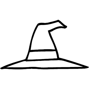 witch hat clipart black and white - Clip Art Library
