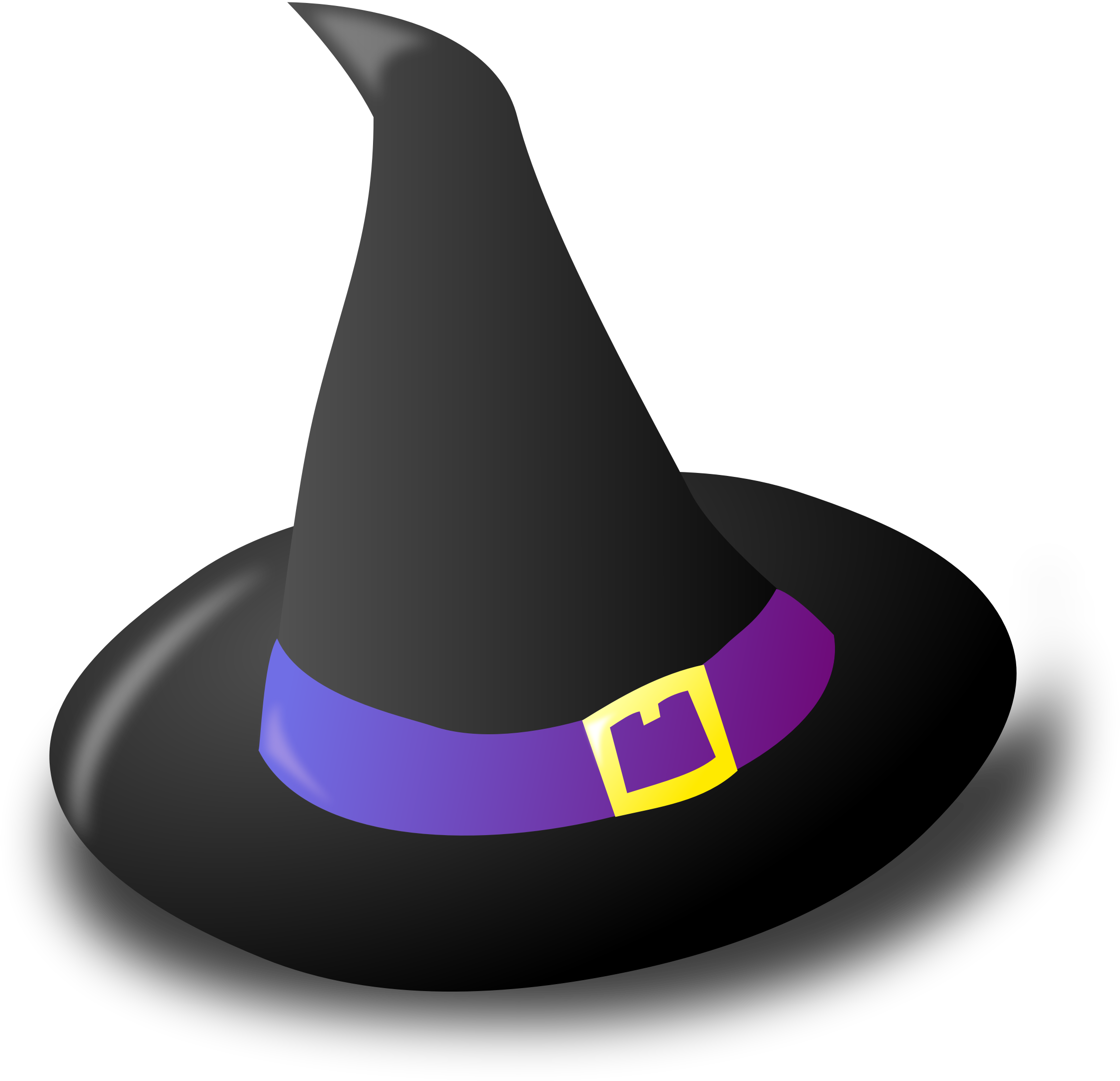 Black witch hat clipart