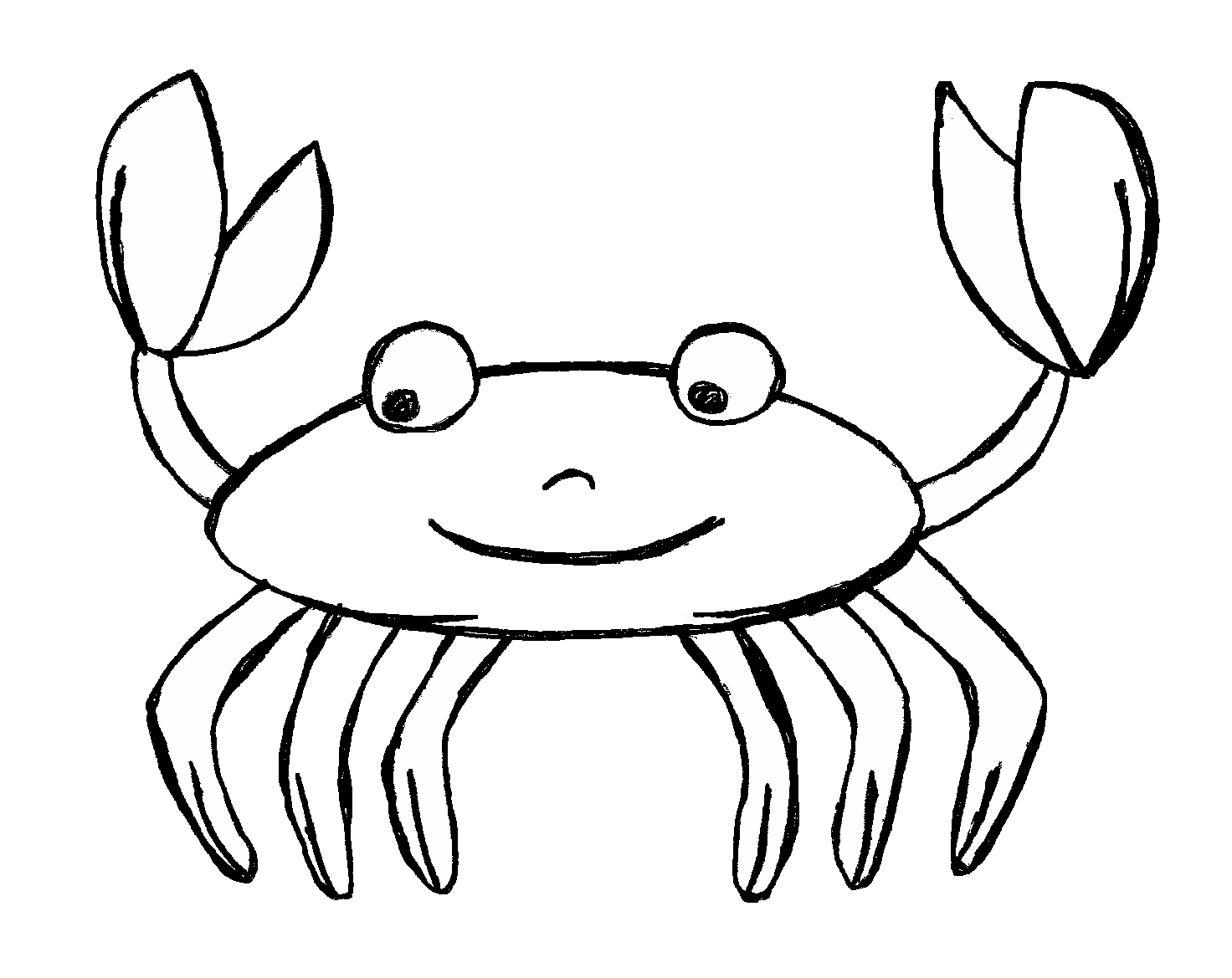 Crab clipart outline