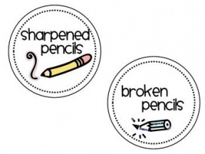Sharpened Pencils Labels