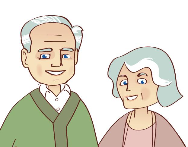 grandma and grandpa cartoon - Clip Art Library