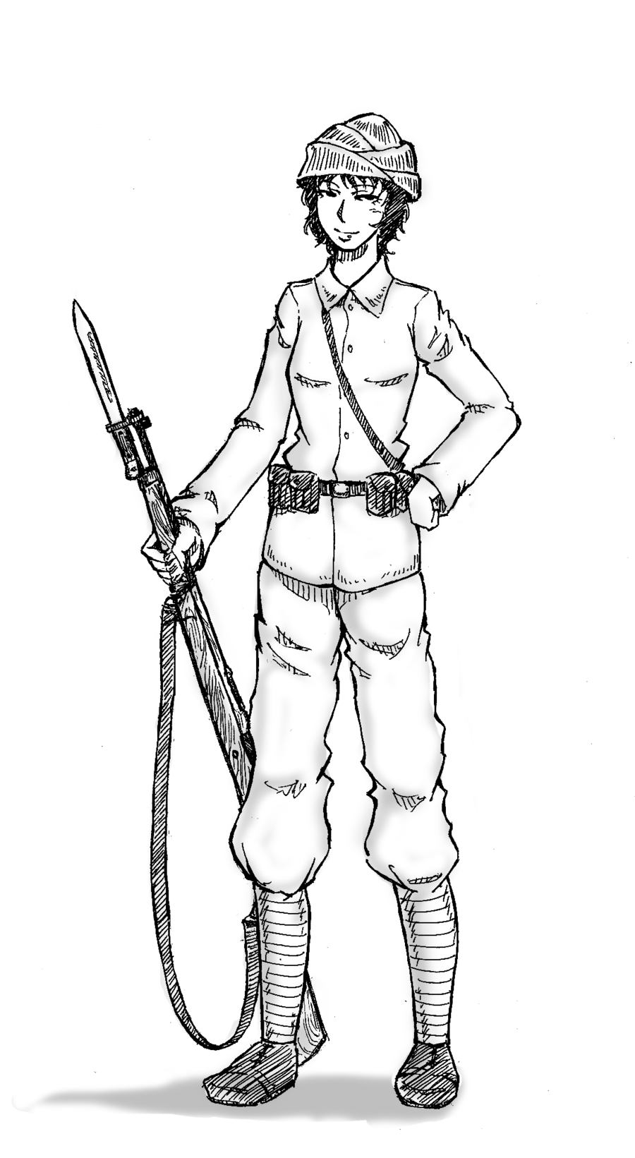 British soldier clipart black and white