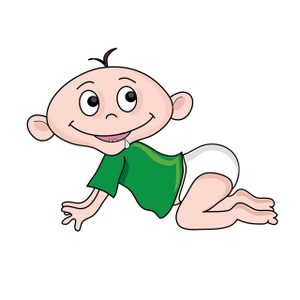 Baby Crawling Clipart