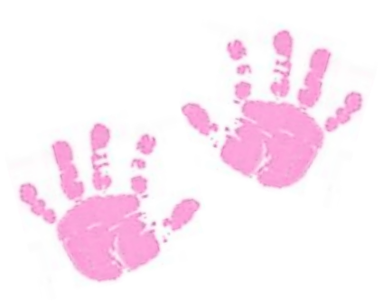 Baby handprint clipart