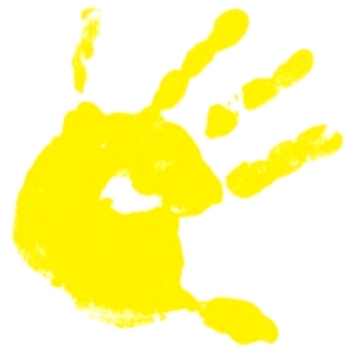 Baby Handprint Yellow Clipart