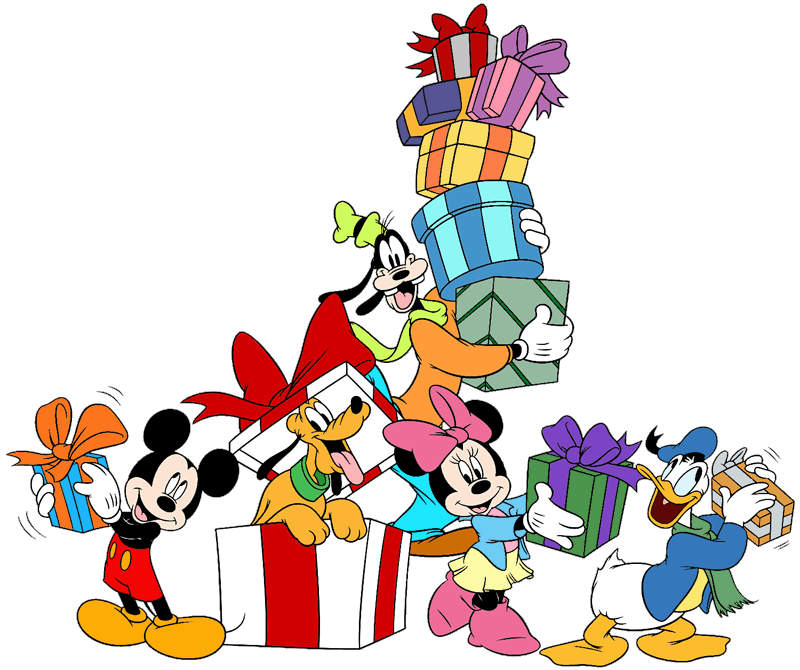Disney christmas mickey friends clipart