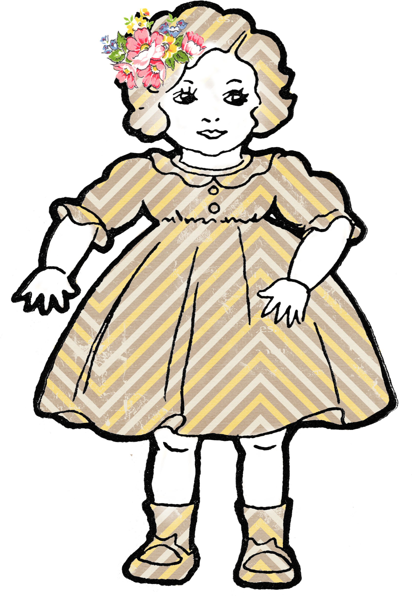 Vintage Doll Clipart