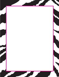 Free Zebra Print Border Clip Art